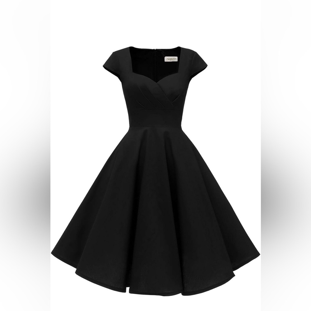 Hanpceirs Women's Cap Sleeve XL 1950s Retro Vintage Cocktail Swing Dress